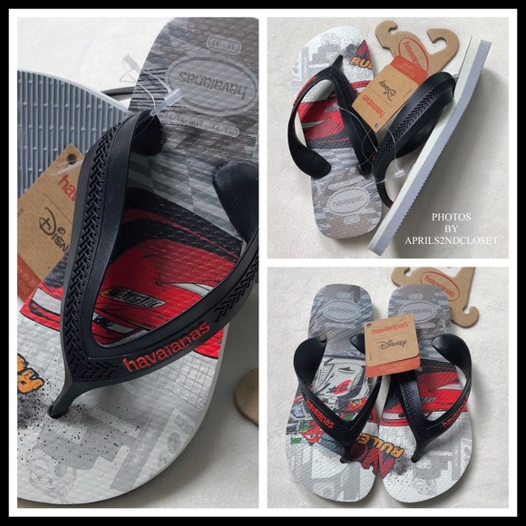 HAVAIANAS DISNEY MAX CARS FLIP FLOP SLIDES SANDALS BEAC POOL WATER SHOES - Picture 5 of 8